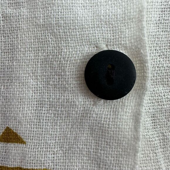 Mona Lisa Womens Button Up Shirt Blouse Top Short Sleeve Mustard Yellow Medium - Picture 5 of 14